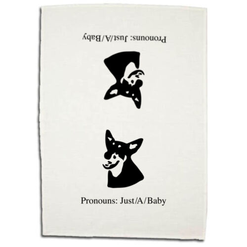 PRONOUNS: JUST / A / BABY Tea Towel Thumbnail